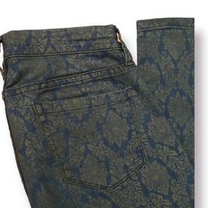 Cache Gold Damask Print Jeans Size 4